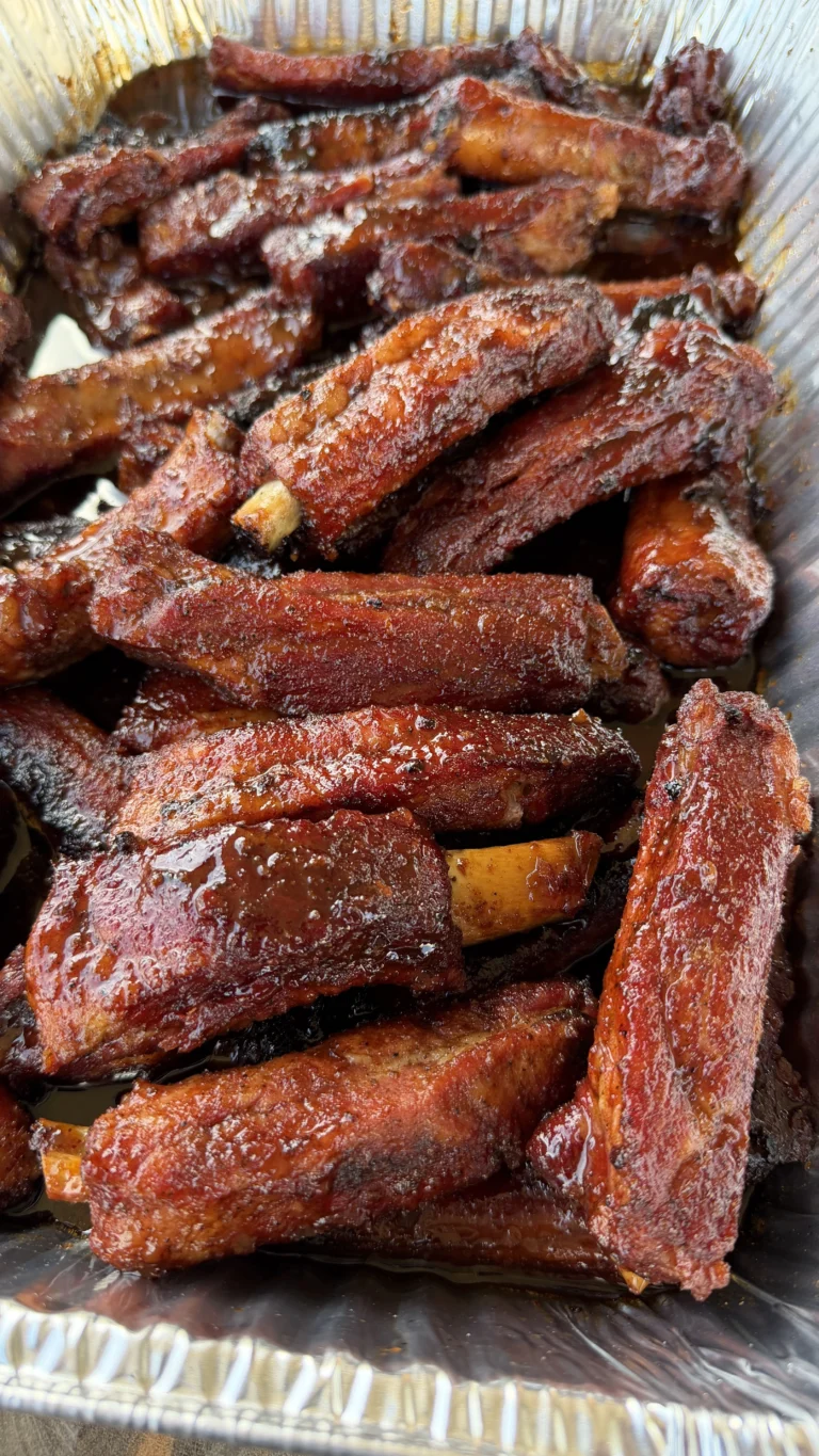 smoked cherry cola party ribs