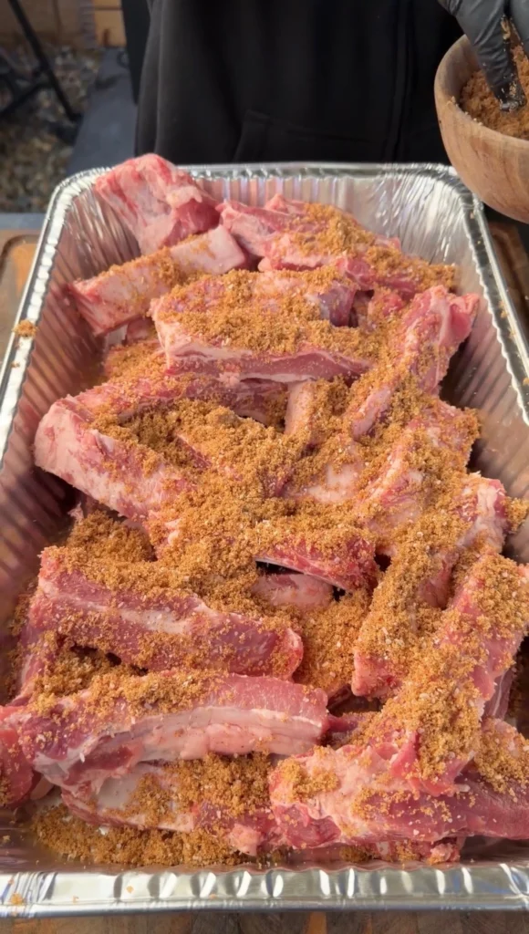 brown sugar on the party ribs