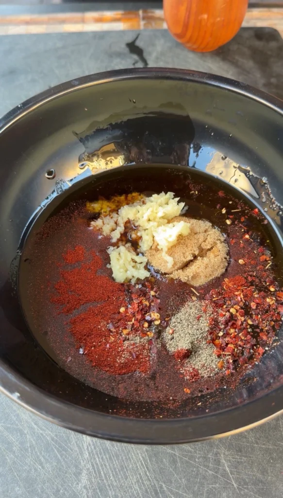flank steak marinade in a bowl