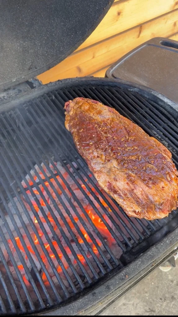 flank steak on the grill