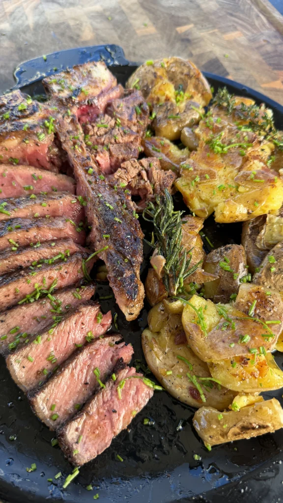 smoked porterhouse recipe with mashed potatoes