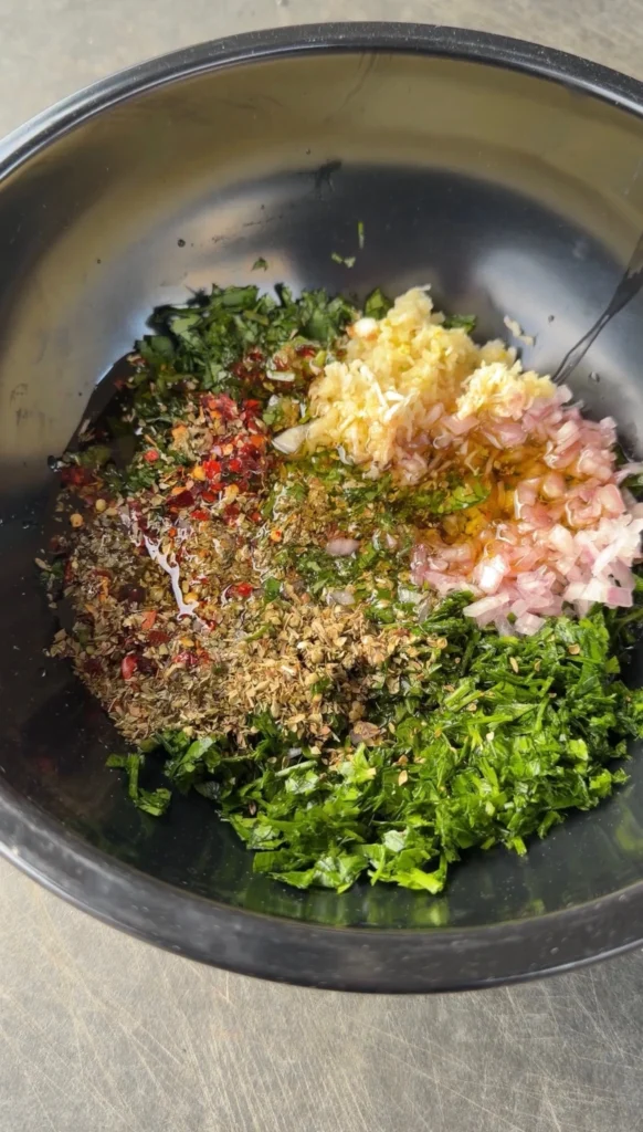 homemade chimichurri