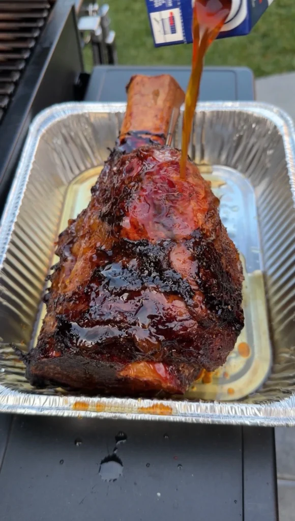 beef shank getting ready for braising