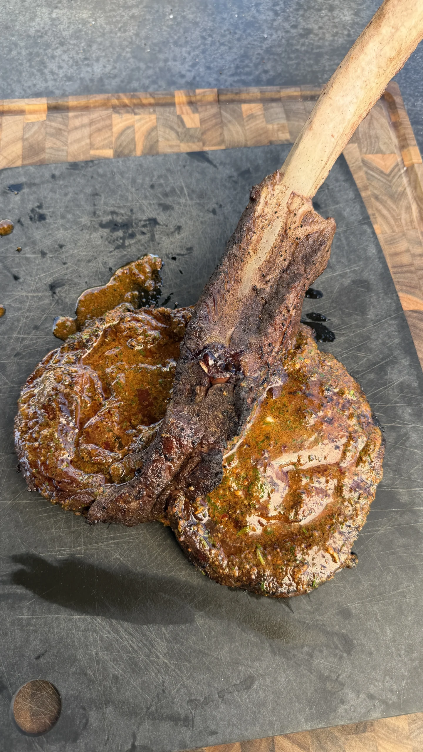 butterflied tomahawk ribeye