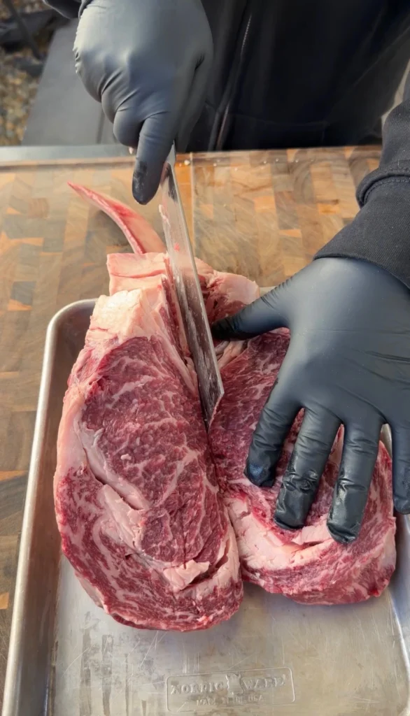 butterflied tomahawk steak