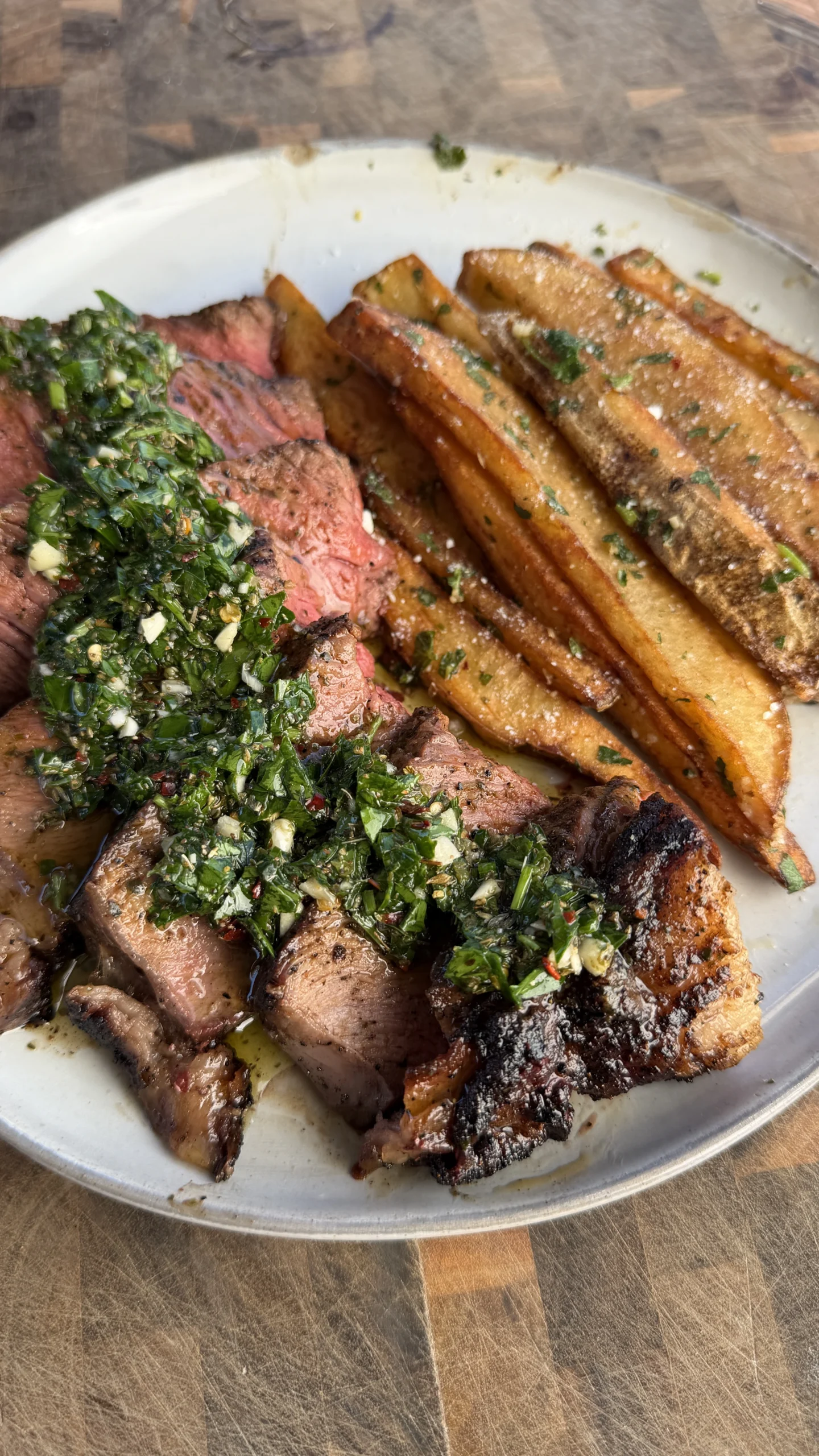 Grilled Tomahawk Steak & Chimichurri Frites