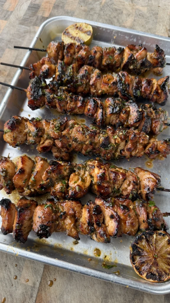 tequila lime chicken skewers