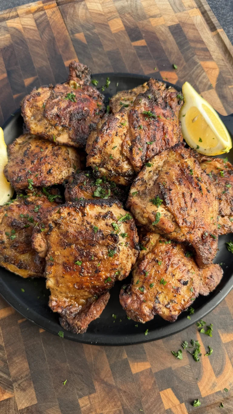 Grilled Greek Chicken Thighs