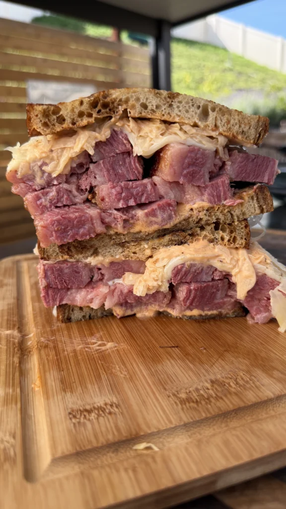 chopped corned beef sandwich