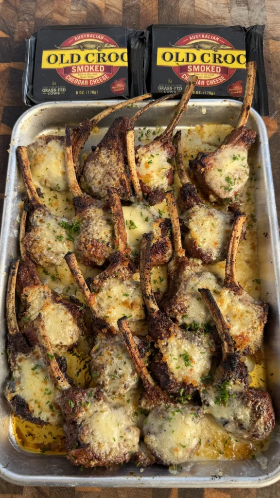 cheese crusted lamb chops