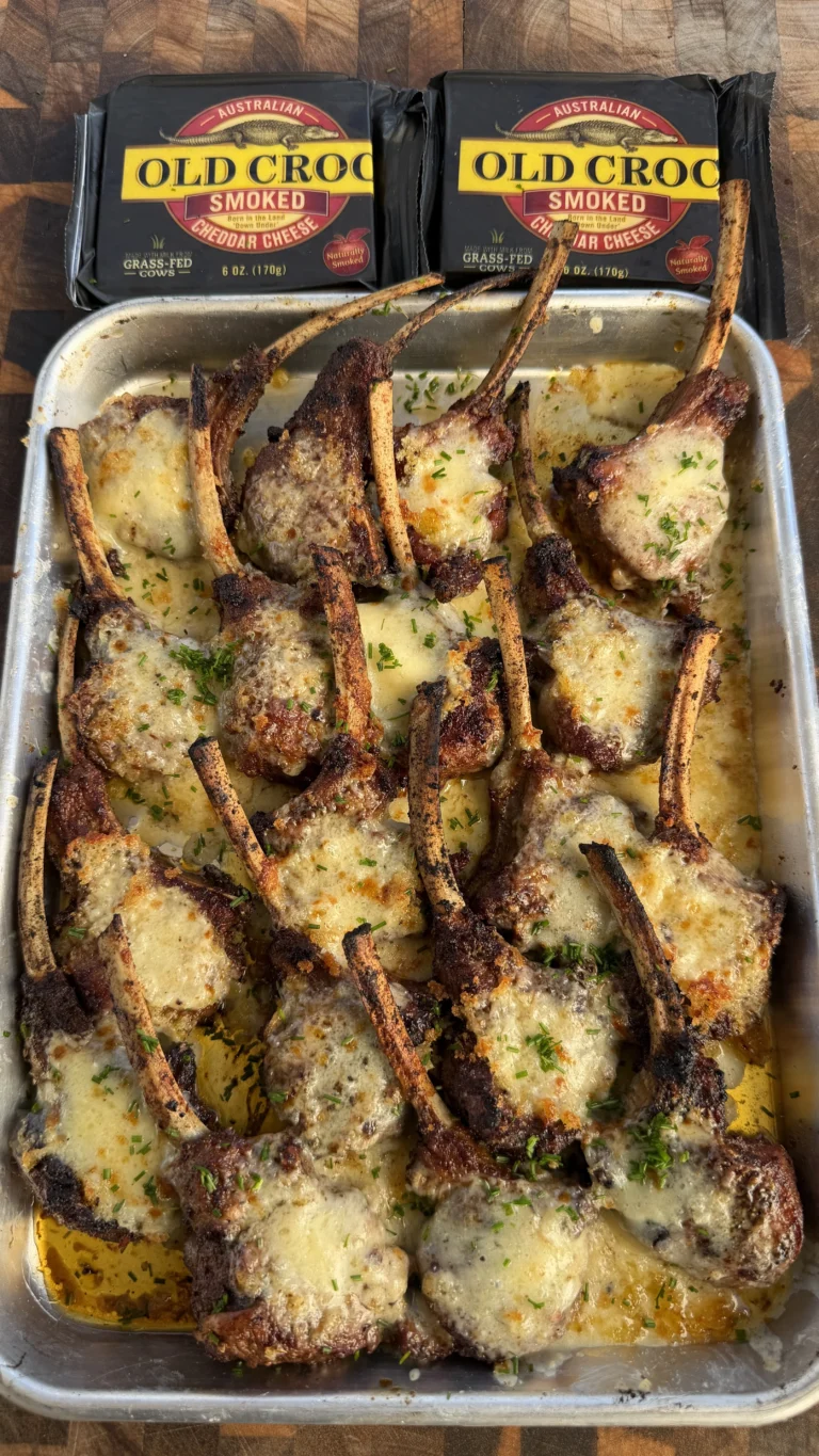 cheese crusted lamb chops