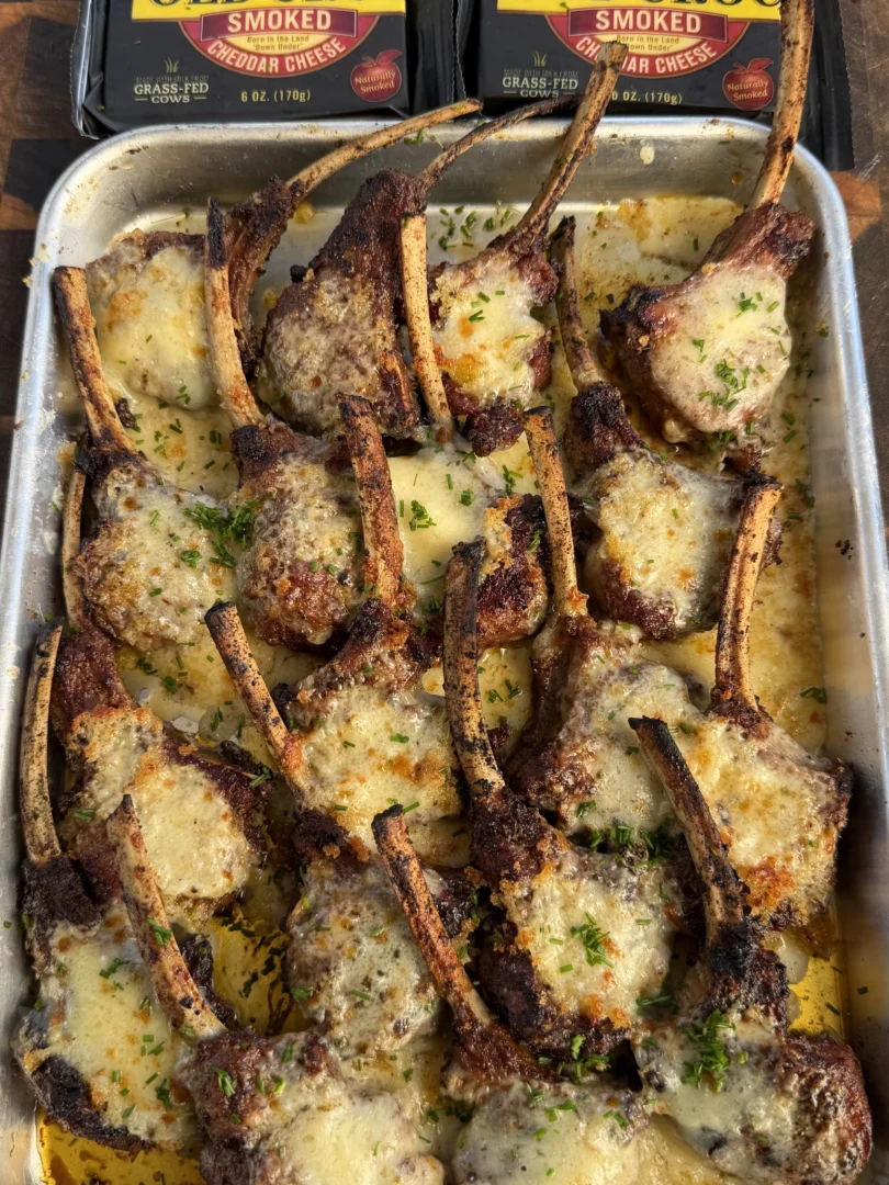 cheese crusted lamb chops