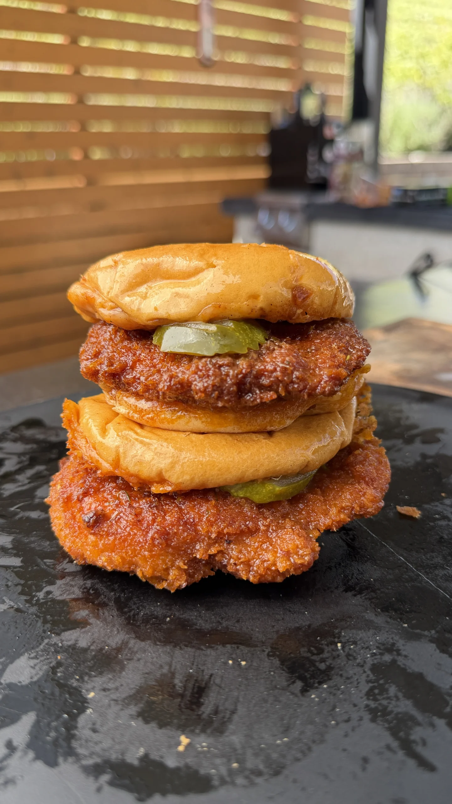 hot honey pork sandwiches